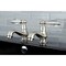 Kingston Brass KS1108WLL Basin Tap Faucet W/ Cross Handle, Brushed Nickel KS1108WLL - alternate 2
